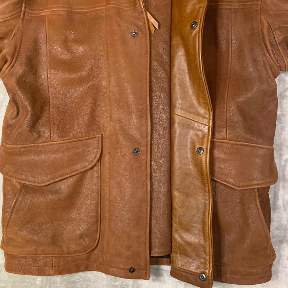 Lone Pine Aspen American Made Leather Jacket Mens 40 Brown Field Rancher Bomber - Picture 5 of 16